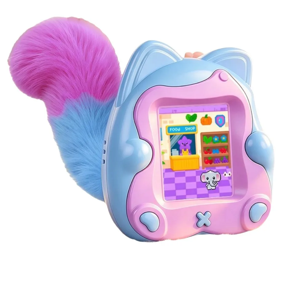 Color Screen Electronic Pet Machine Compact Portable Virtual Pet Keychain Mini Educational Gift Learning Game Device