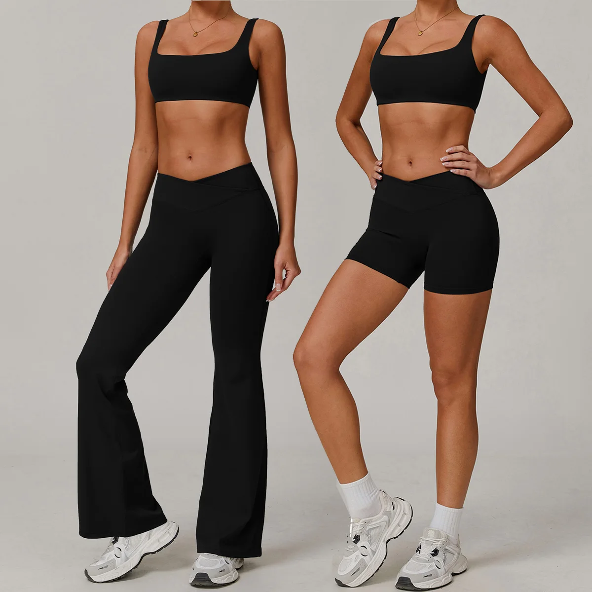 New Yoga Set Woman Sportswear Gym Sports Bra and Shorts Leggings Sets Outifits Naked Feeling Female Fitness Clothing Tracksuit