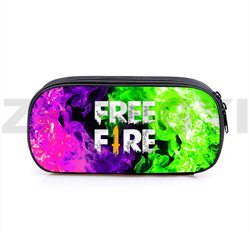 Personalized Free Fire Garena 3D Pencil Case Fashion Free Fire Cosmetic Bag Travel Kids Kindergarten Cute Canvas Pencil Pouch