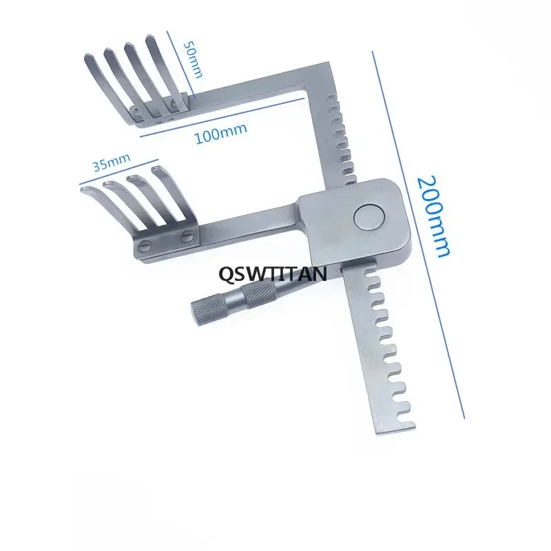 QSWTITAN Bone Retractor Manual Distractor Lumbar/Rib Multifunctional 4 Prongs Orthopedic Instruments Orthopedics Retractor