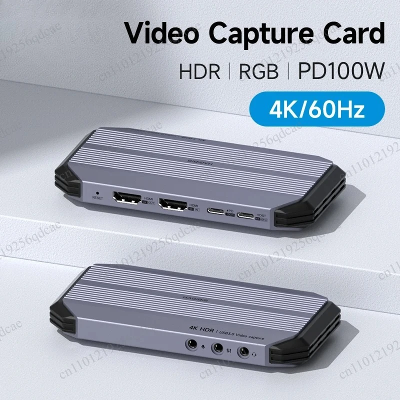 4k@60hz Video Capture Hagibis Card Streaming and Gaming 4k 60fps HDR Vrr Rgb Passthrough Pd 100w for Ps5/4 Switch Camera Pc