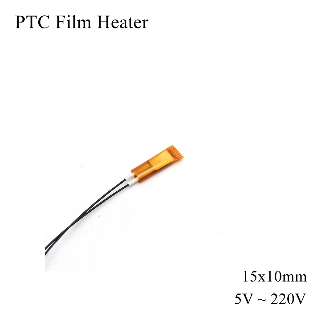 15x10mm 12V 24V 110V 220V PTC Film Heater Element Constant Thermostat Thermistor Ceramic Air Heating Sensor Chip Egg Incubator