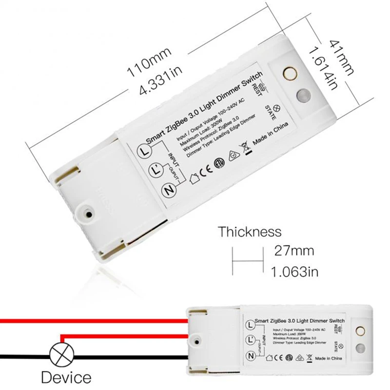 

M16K-Smart Zigbee 3,0 диммер света DIY умный дом модифицированный переключатель для ECHO Plus Alexa Smartthings приложение с дистанционным управлением