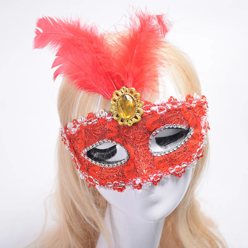 20pcs/lot New Party Masks Halloween Christmas Masquerade Feather Mask Fashion Women Sexy Half Face Masked