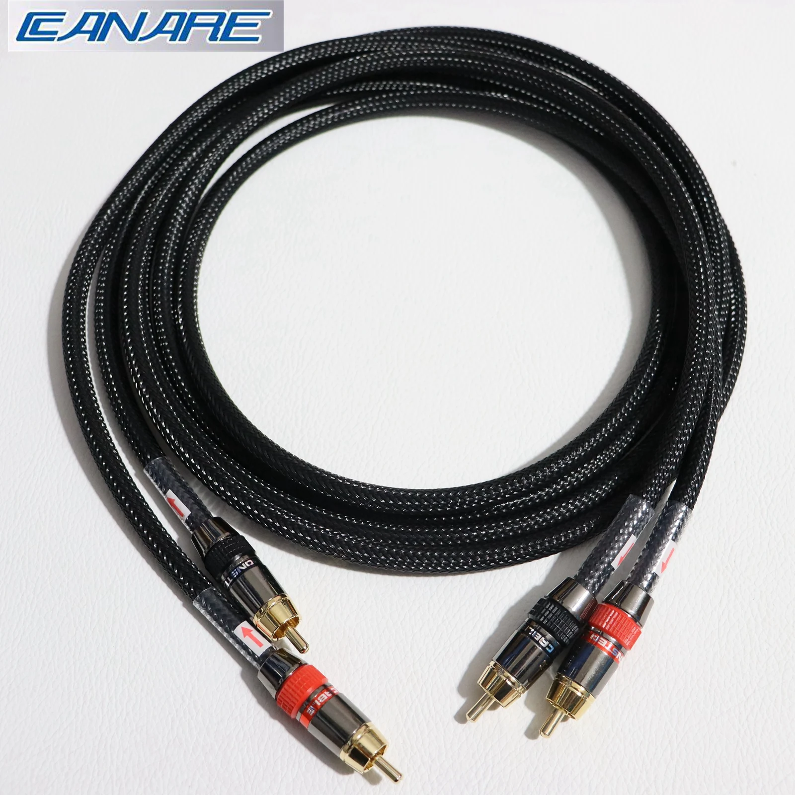 

Japan new CANARE RCA audio cable 2 RCA to 2 RCA Interconnect wire HIFI Stereo 4N OFC Male to Male For Amplifier DAC TV car audio