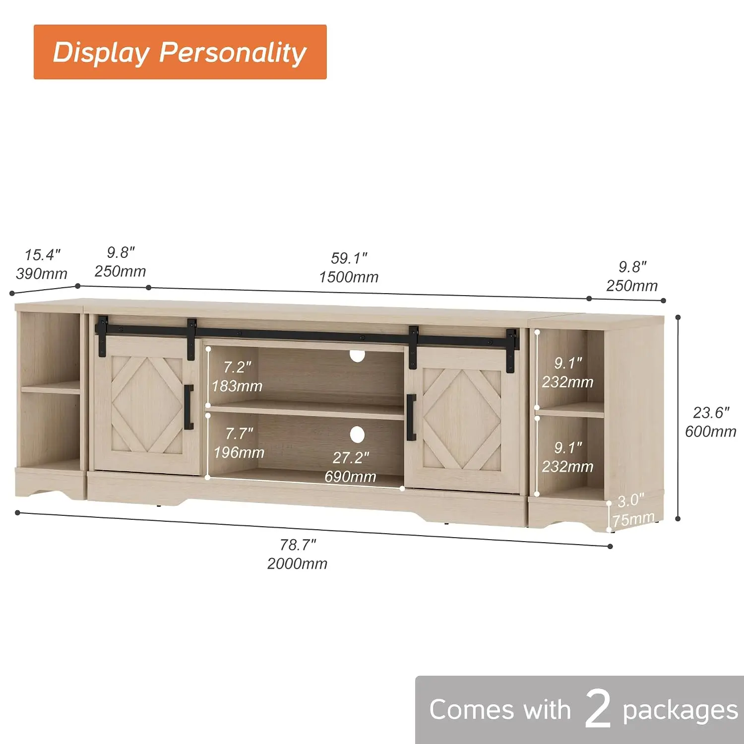 Farmhouse TV Stand 80-85