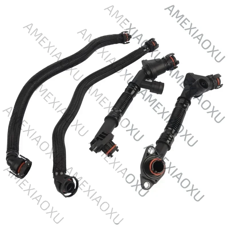 

Set of 4pcs Breather Hoses Crankcase Vent Pipe for BMW 5 6 7 Series F07 F10 F11 F12 F13 F01 F02 F03 F04 X5 E70 X6 E71 E72