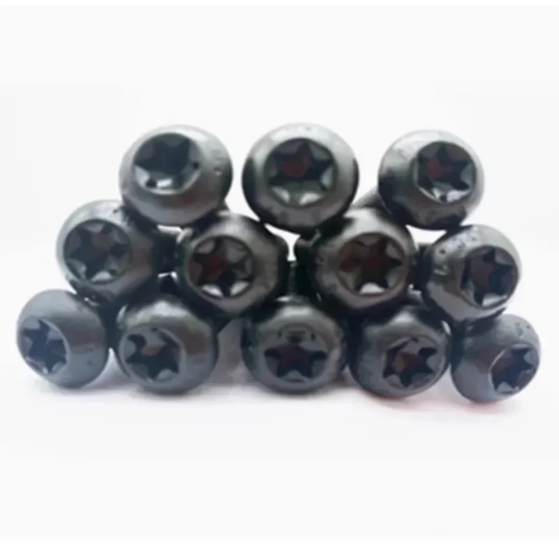 Weiyi 5-50 Stück Güteklasse 10.9 Legierungsstahl M3 M4 M5 M6 M8 Schwarze Torx-Linsenkopfschraube Sechslapp-Torx-Flachkopfschraube Länge 4mm~40mm – Detail 5