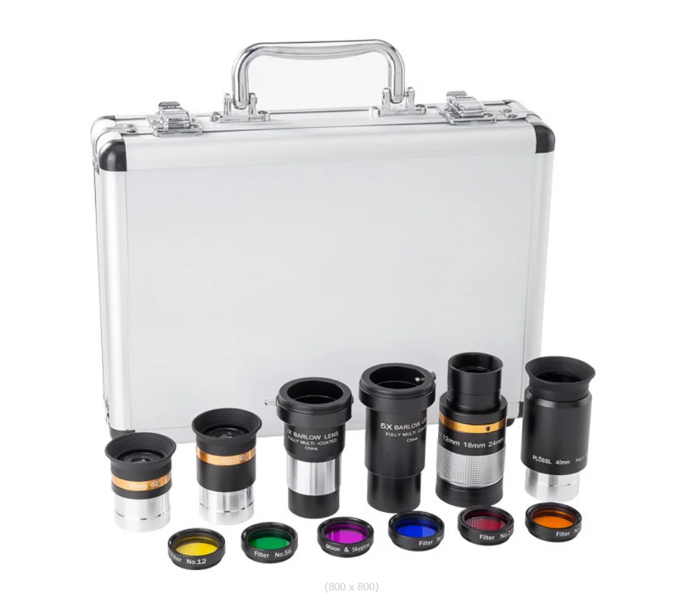 

Astronomical Telescope Accessories PL Wide-Angle 1.25-Inch Eyepiece Set with Multiplier Filter Eyepiece High Times Low Times