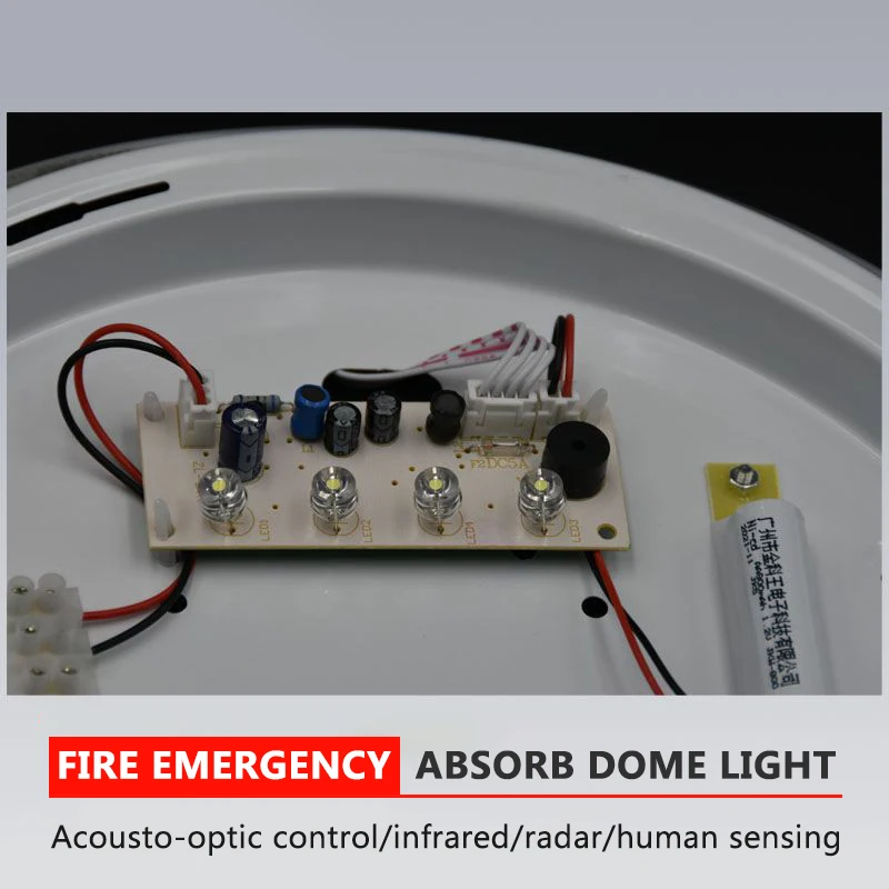 12W Strong Start Fire Passage Ceiling Stair Emergency Radar Bread Sound Voice Controller PIR Passed Surface Mounted Light IP20