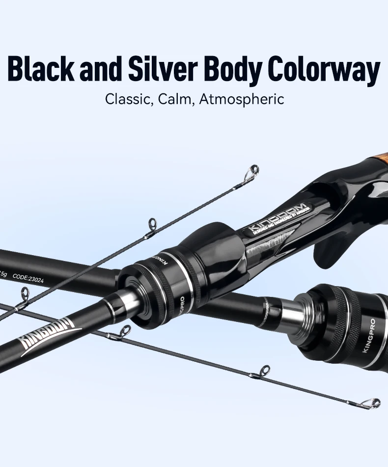 Kingdom Kingpro II Spinning Angelrute 1,8 m 1,98 m 2,1 m M ML L Power 2 Abschnitte Carbon Casting Angelrute für Bass Angeln – Detail 11