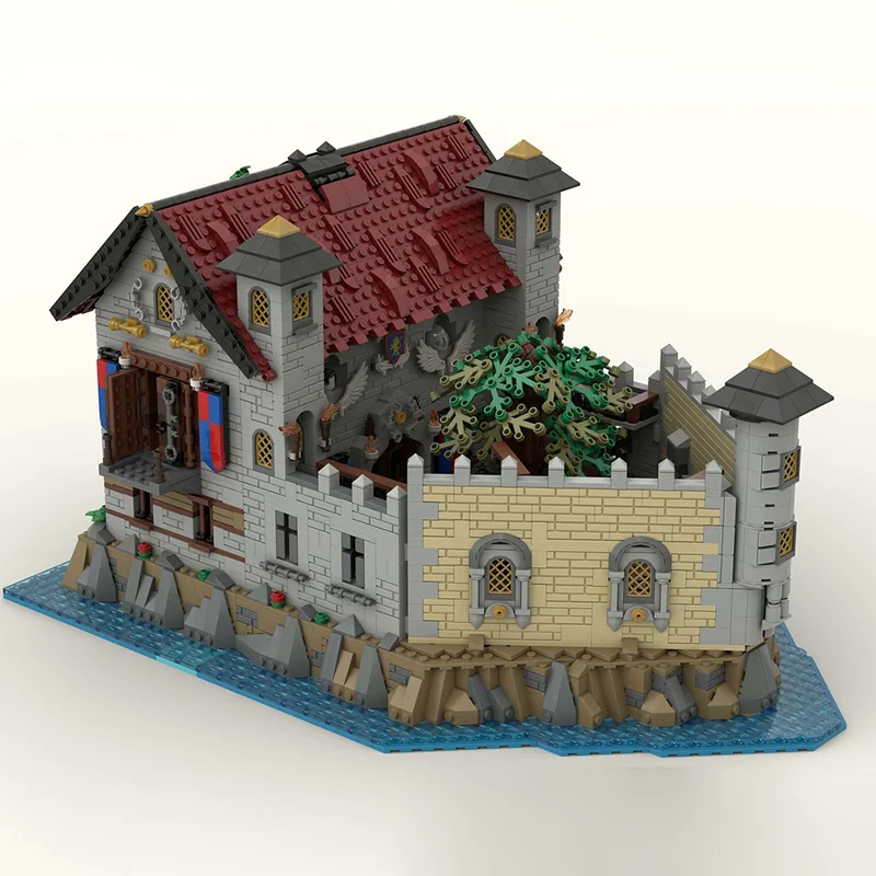 Moc série de arquitetura medieval castelo prisão medieval técnica tijolo diy conjunto montagem brinquedo aniversário das crianças presente natal