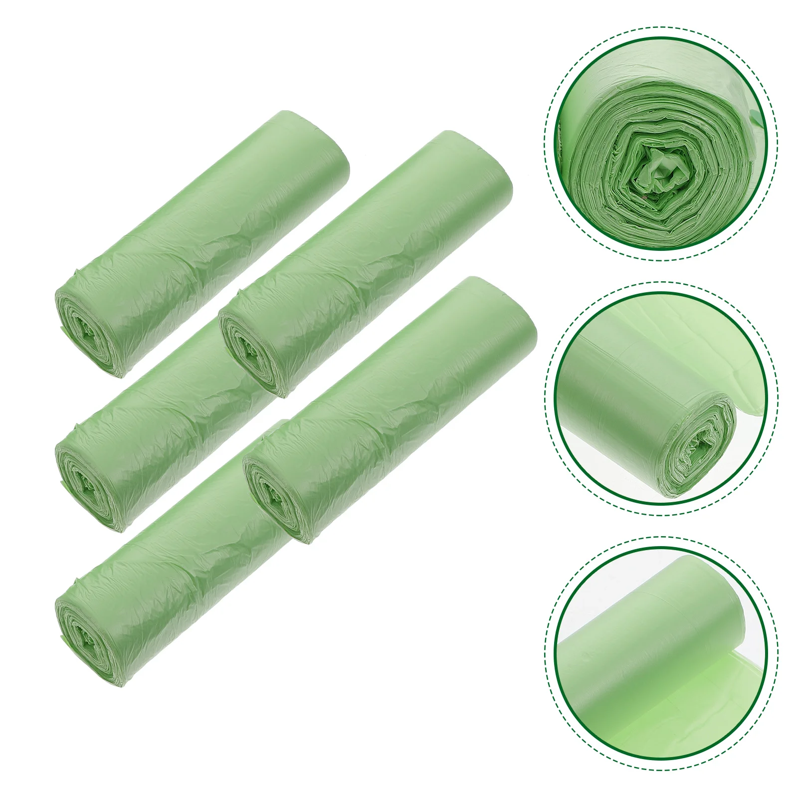 

100 Pcs Biodegradable Garbage Corn Starch Material Leak Proof Strong Trash Bags Home Kitchen Office Large Capacity Rubbish Bags