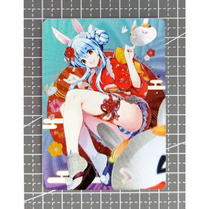 1Pcs/set Sexy Anime Girl Flash Card Daji Wang Zhaojun Ganyu Celebration Rabbit Miku Game Collection Cards Toy Birthday Xmas Gift