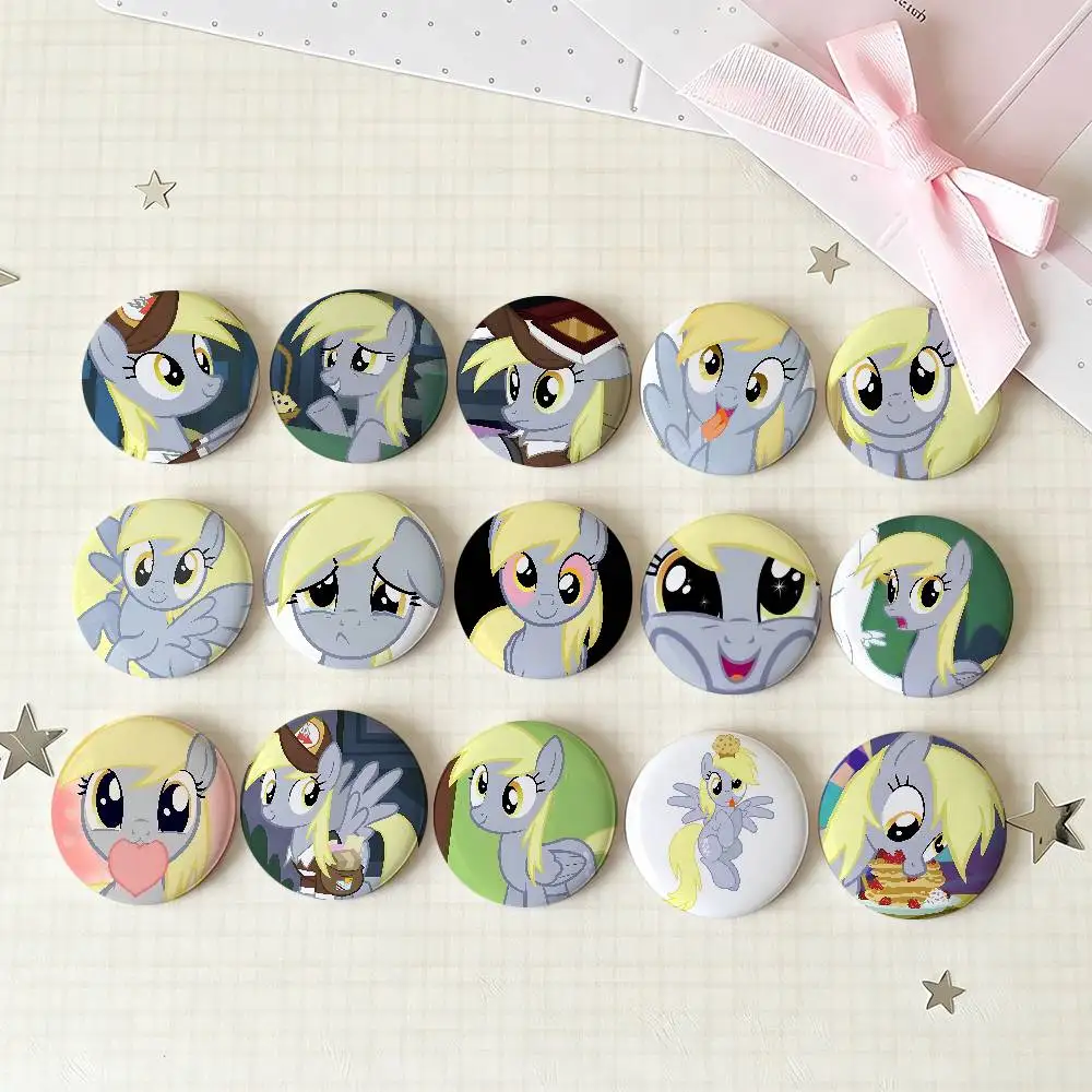 D-Derpys Hooves Badges Tinplate Soft Button Pin Brooch Metal Badge Custom Jewelry Accessories Hat Bag Lapel