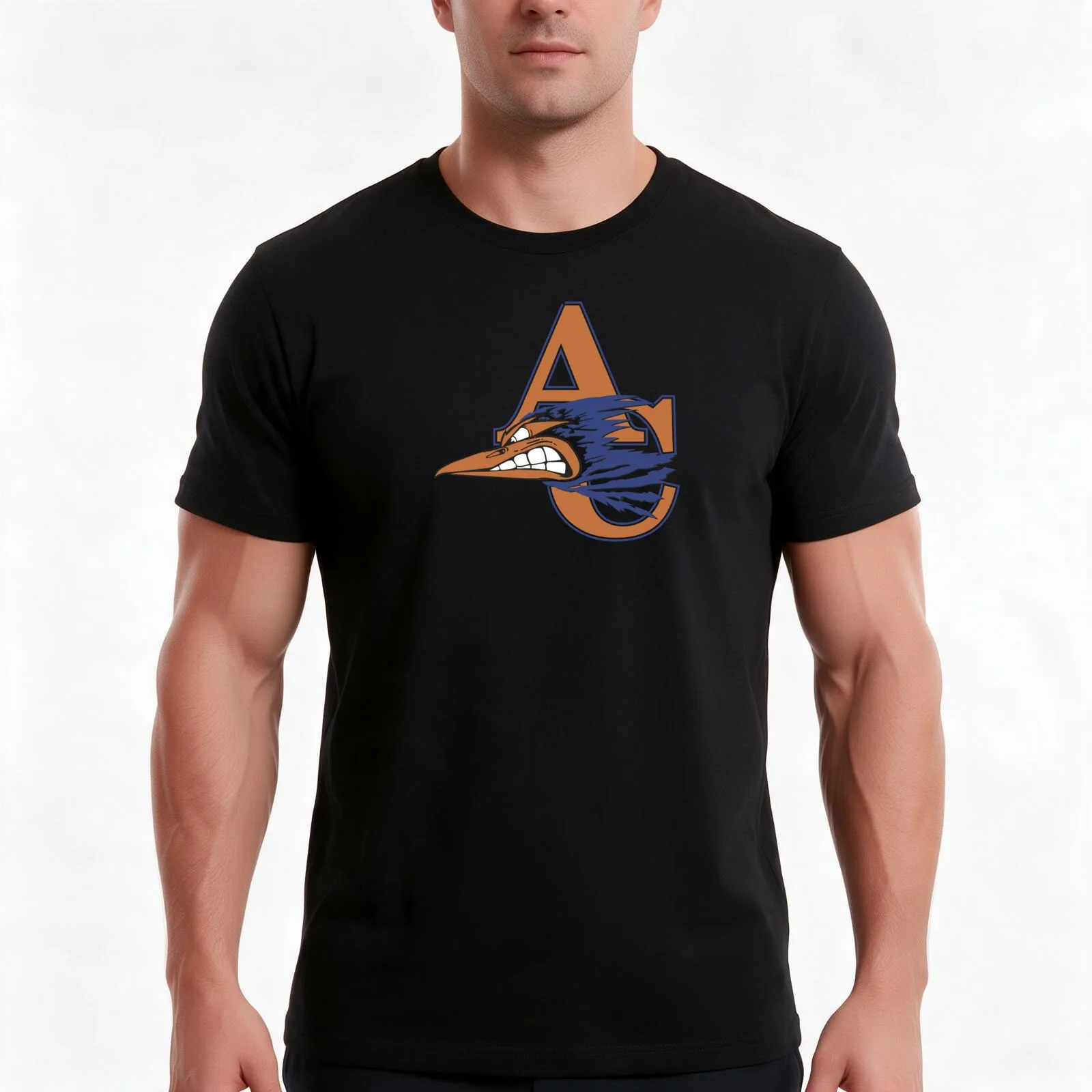 ACRin Lufkin T-Shirt, Summer Casual Cotton Tee, Oversized Streetwear Tops, Vintage Graphic Print, Loose Fit Short Sleeve