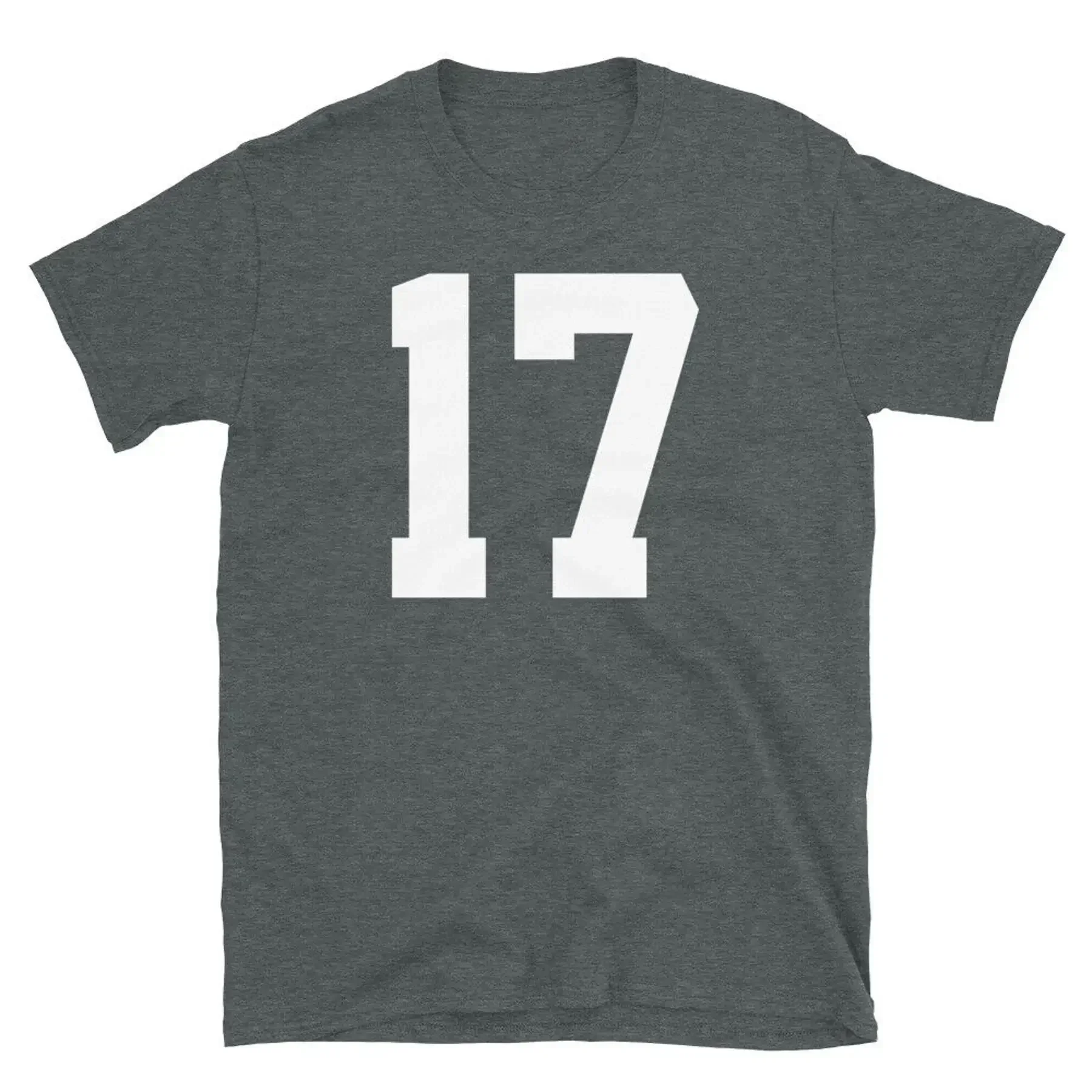 Team Uniform Jersey Number 17 Birthday Varsity Short Sleeve Unisex T Shirt