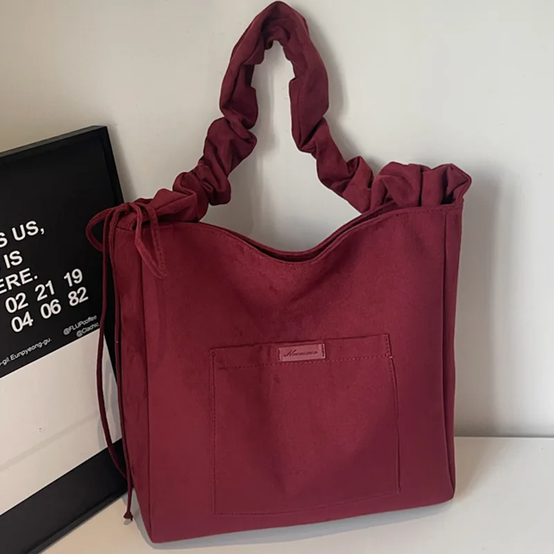 

Большая вместительная сумка-ведро для женщин, модная минималистичная сумка через плечо, просторная сумка-тоут для работы, школы