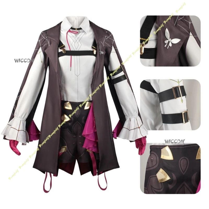 Honkai:Star Rail Costumi Cosplay Kafka Parrucche Pantaloncini Camicie Cappotti Accessori Guanti Personalità Ragazza Donna Natale Halloween