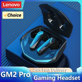 Lenovo GM2 Pro TWS 무선 헤드폰 이어폰, 샤오미 아이폰용 마이크 포함 5.3 방수 헤드셋, 블루투스 호환