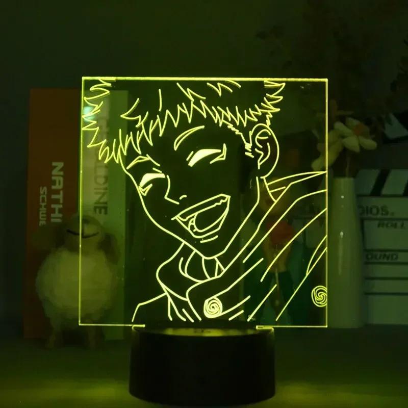 Jujutsu kassen tokoh Anime Gojo Satoru 3d lampu Led kamar tidur gambar Anime lampu malam dekorasi kamar tongke Avatar