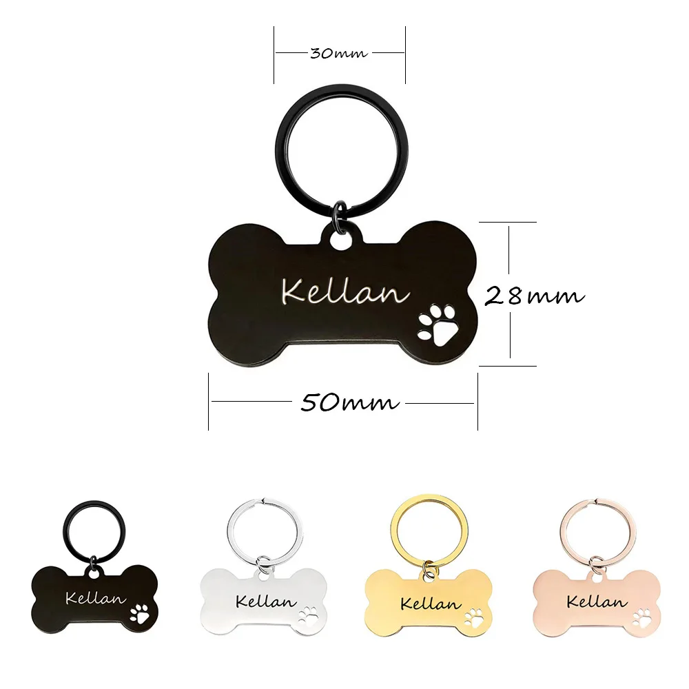 1pc Creative Custom Text The name of the love wavy line Personalized Dog Tags Customized Dog Collar With Name For Dog Tag Name view 6