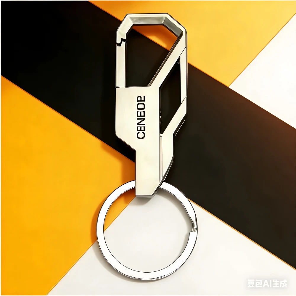 

Personalized High End Men Car Metal Keychain Creative Pendant Event Gift Waist Buckle with Engraved Laser Customized Gift