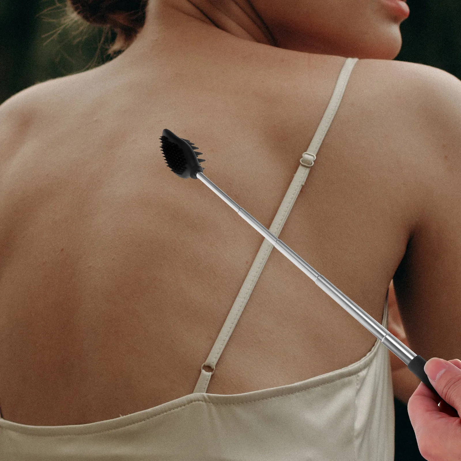 

Silicone Back Scratcher Durable Long Handle Practical Anti Itch Massager Portable Body Scratching Tool for Adults and Kids