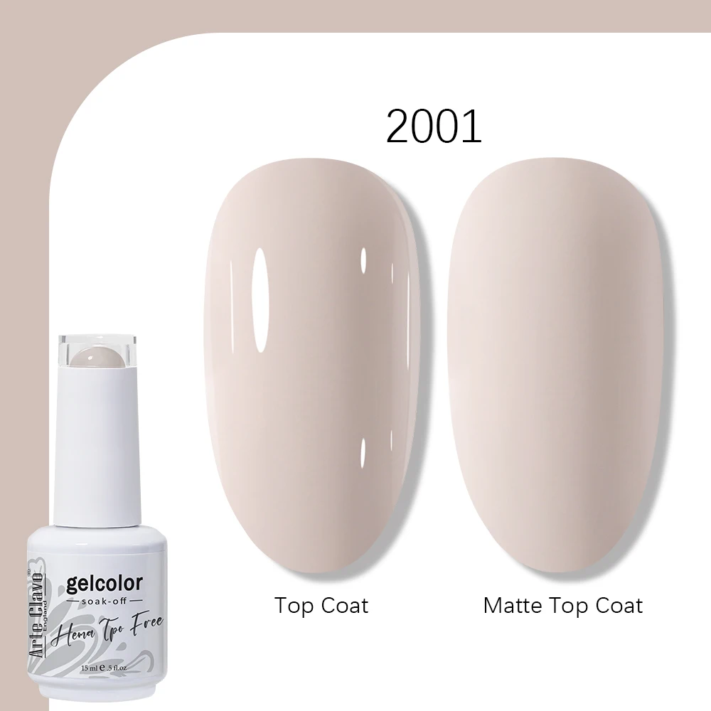 Arte Clavo Gel Nagellak 400 Kleuren 15 ml Semi Permanente Gel Vernis Base Top Coat Nail Art Manicure Losweken LED UV Salon Gel