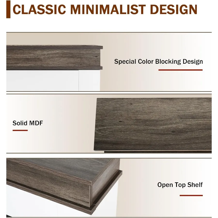 Electric Fireplace Insert for Living Room with 12 LED Colors White Freestanding Heater with Logset and Stones 1500W/750W 40inch