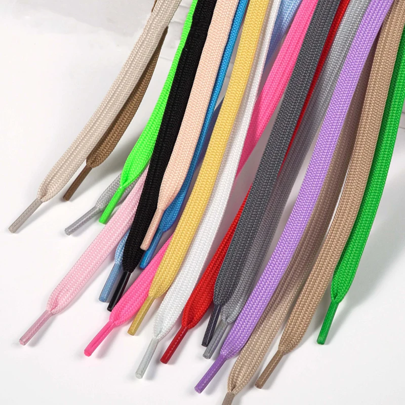 Solid-Color Flat Shoelace 0.8cm Wide Durable Shoelaces High-Quality Shoelaces for Sneakers and Canvas Shoes 1Pair/3Pair