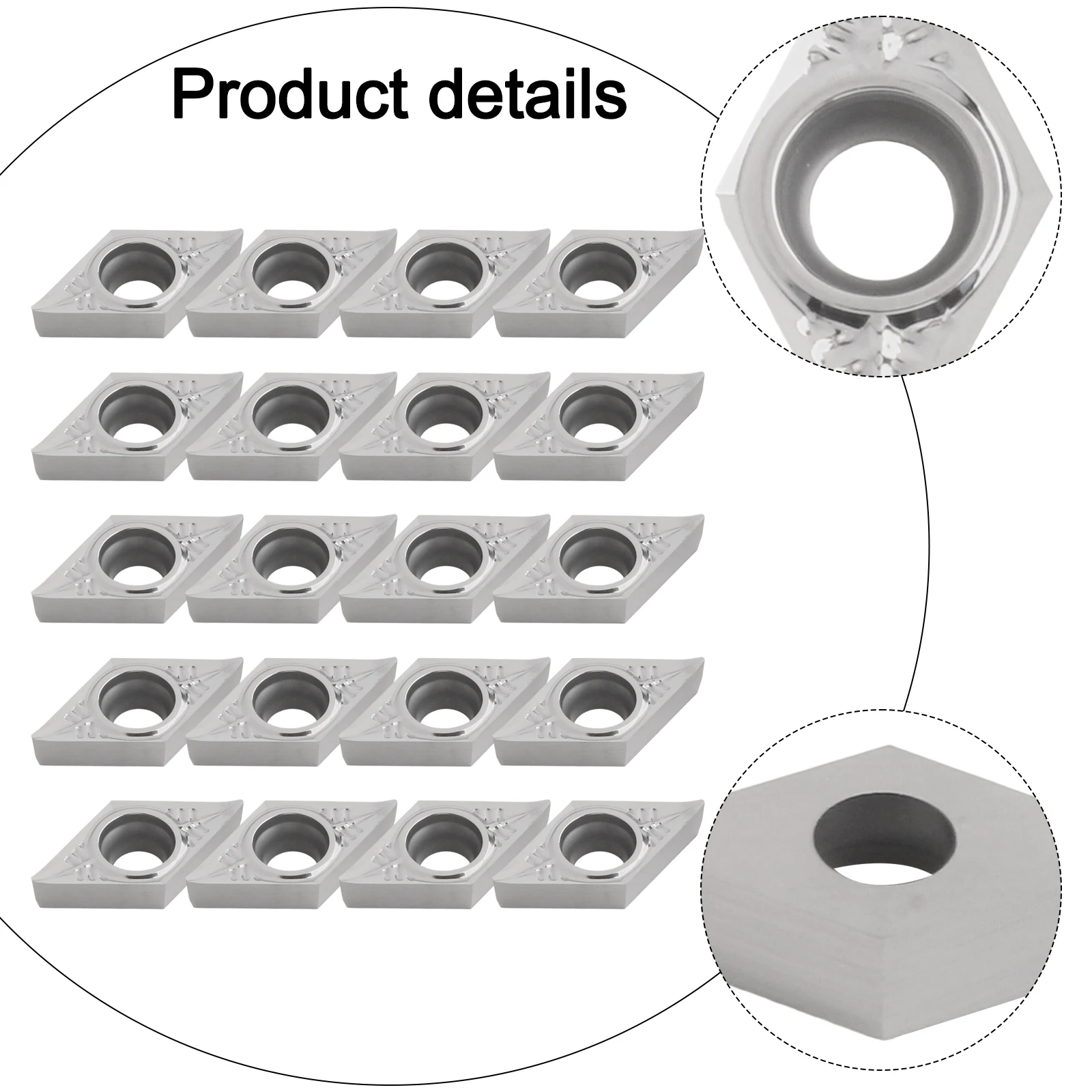 

For CNC cutting tool inserts designed to enhance performance while machining non ferrous metals such as For Aluminum