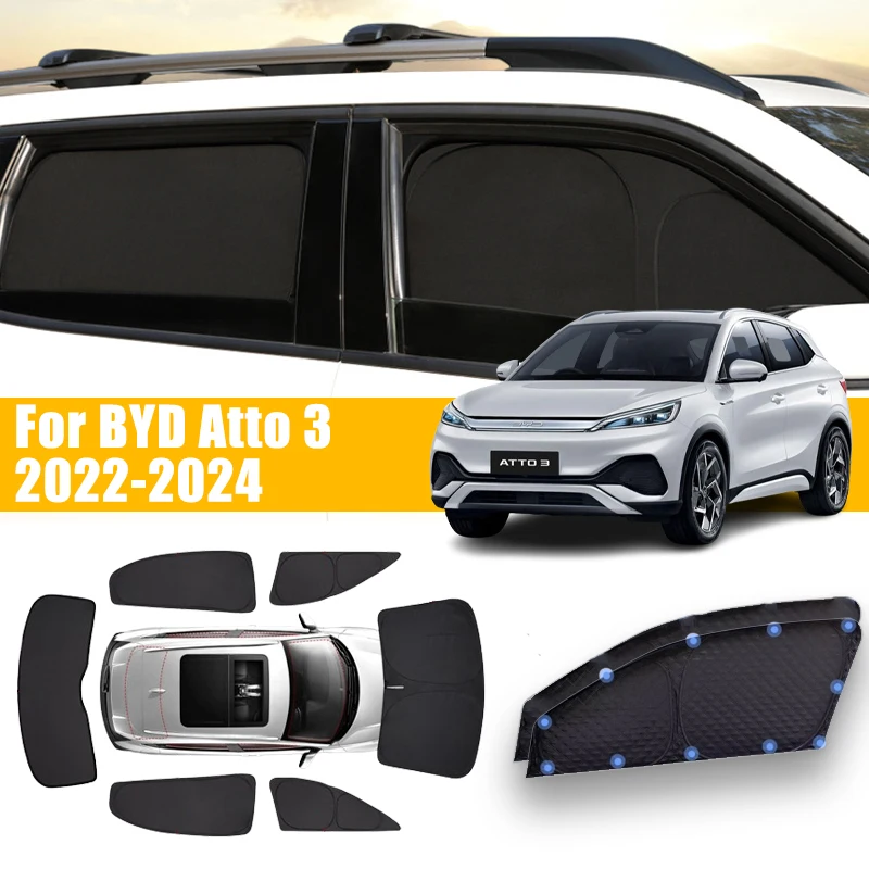 

Anti-UV Car Window Foldable Sunshade For BYD Atto 3 Yuan Plus 2022 2023 2024 Sun Windscreen Sunscreen Full Covers Accessories