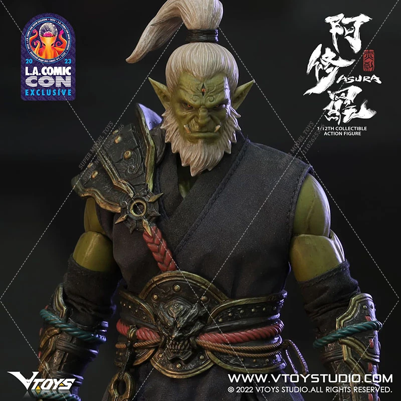 Original VTOYS 1/12 Scale Collectible LACC EXCLUSIVE 17cm Asura Green Demon Battle God Ghost God Fighter Action Figure Doll