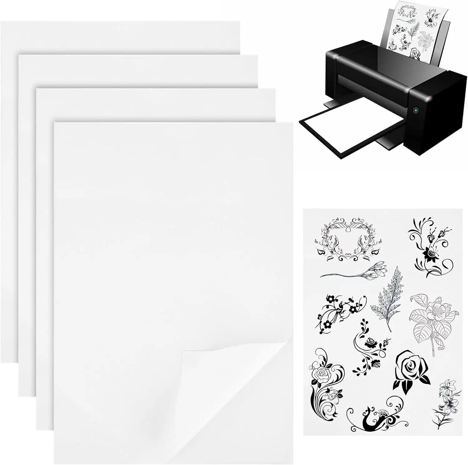 

10 листов/упаковка, липкая водорастворимая бумага для стабилизации вышивки, чистая или предварительно напечатанная растворяющаяся переводная бумага, швейные инструменты «сделай сам»