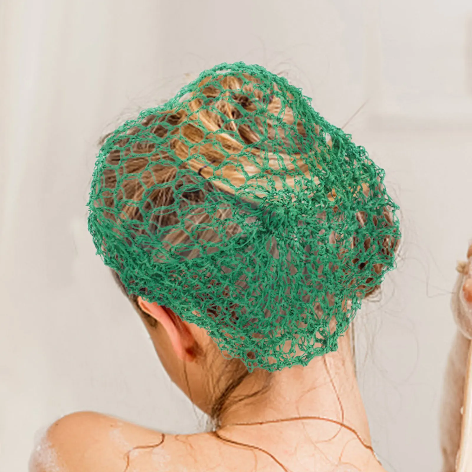 5-個のヘアネットセット弾性快適なホームカバー耐久性のある再利用可能な三つ編みカーリーナチュラルスリーププロテクター