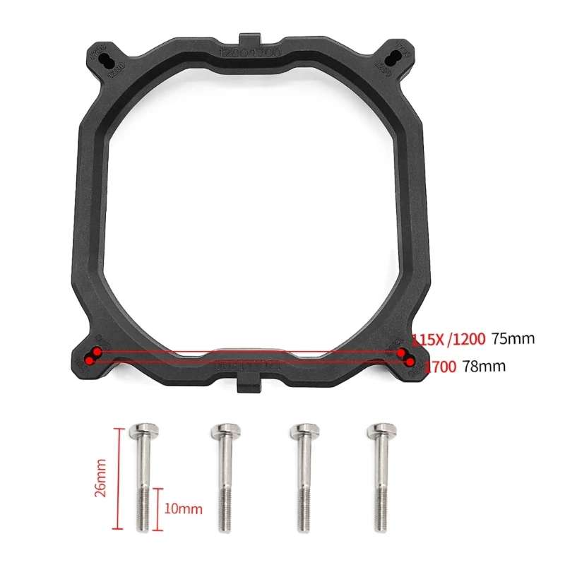 Support de refroidisseur de dissipateur thermique pour LGA 1150 1151 1155 1156 1366