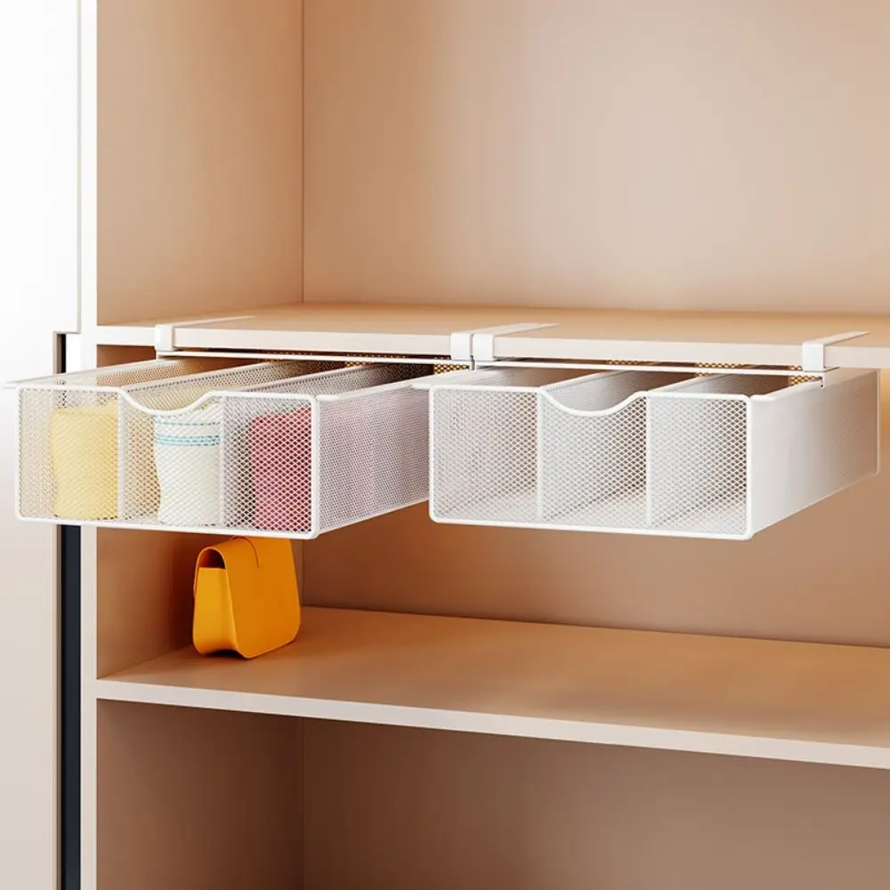 

Pull-out Partition Cabinet Mesh Drawer Breathable Smooth Slide Underwear Storage Rack Divided Large Load Bearing