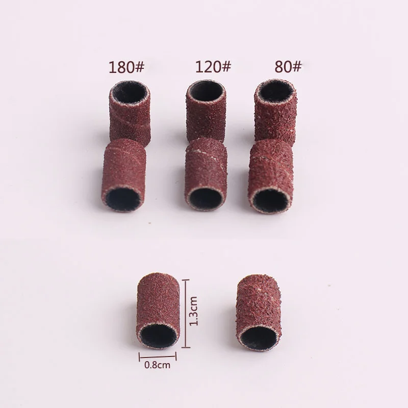 مسمار الرملي العصابات 80/120/180/240 حصى مسمار لقمة ثقب العناية بالقدم تلميع مانيكير جل مزيل طلاء الأظافر استبدال أدوات القاطع