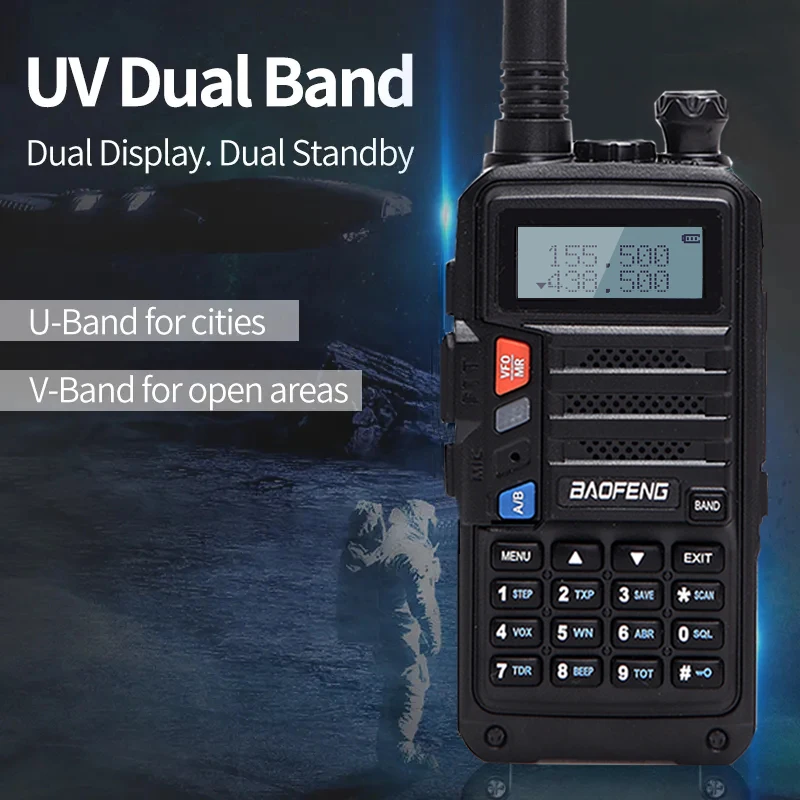 Baofeng UV-5R 플러스 10W UHF VHF 듀얼 밴드 강력한 워키토키 라디오, 16km 장거리 업그레이드, UV 5R UV-10R 햄 양방향 라디오