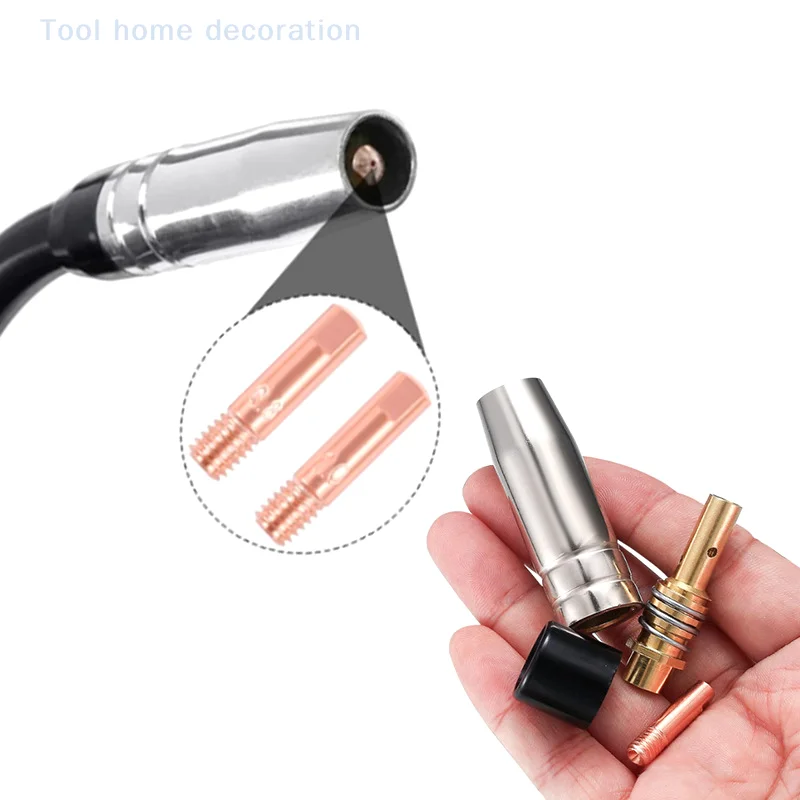5pcs MB15AK MIG Welding Contact Tip 0.6mm 0.8mm 0.9mm 1.0mm 1.2mm Protective Nozzle For Rilon Riland Jasic Welding Supplies