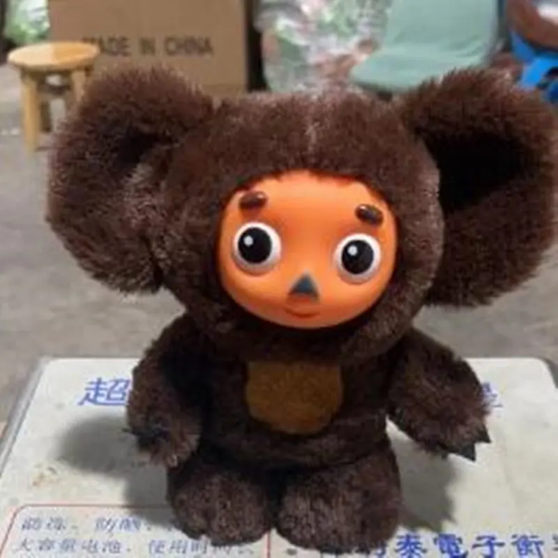 Cute Russia Cheburashka Big Ear Monkey Plush Toys for Children Electric Sounding Big Eyes Plush StuffedDolls For Boys Girls Gift