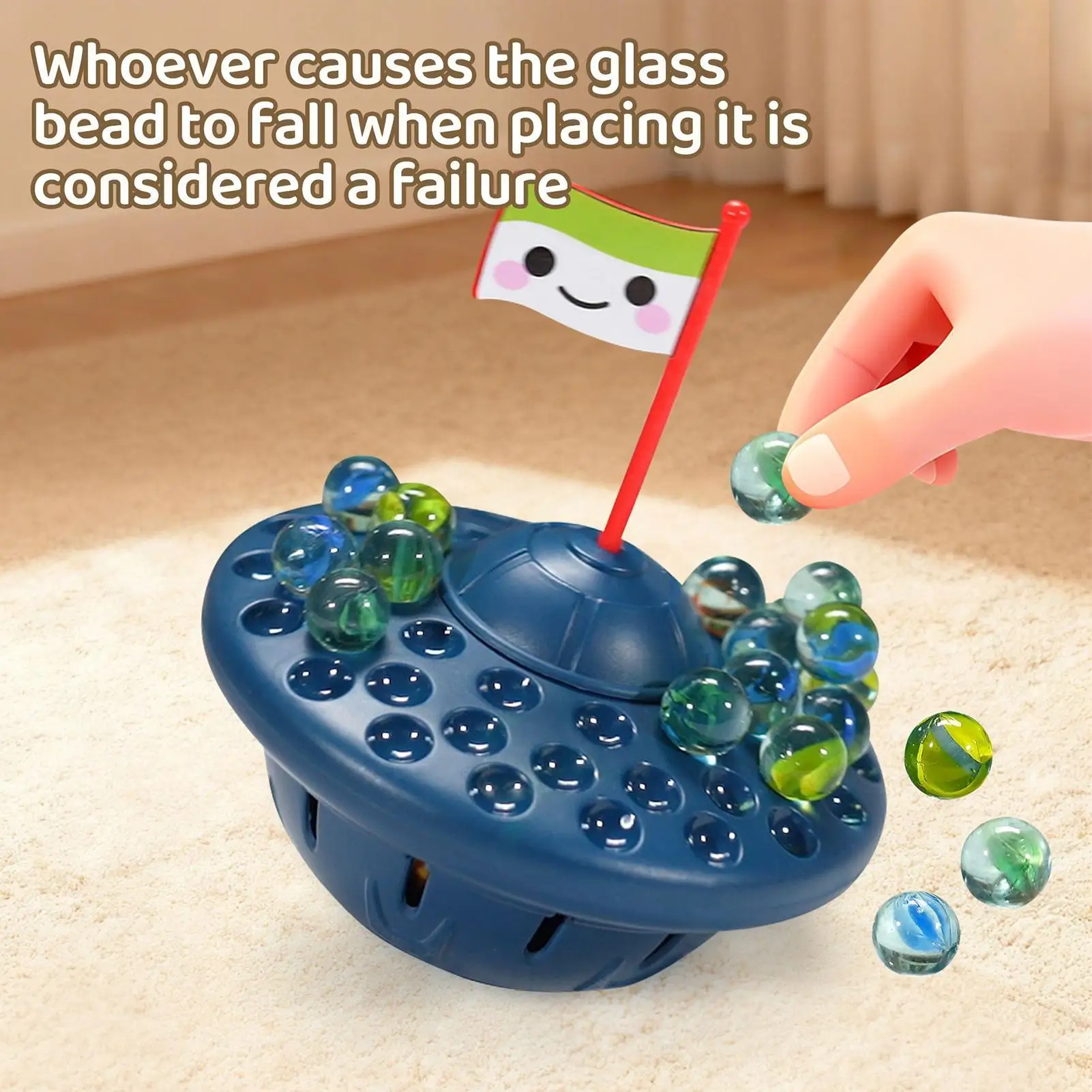 

Marble Balance Game Stacking Balancing Toy Family Tabletop Game for Kids Parents Home Family Night Party Holiday Gathering