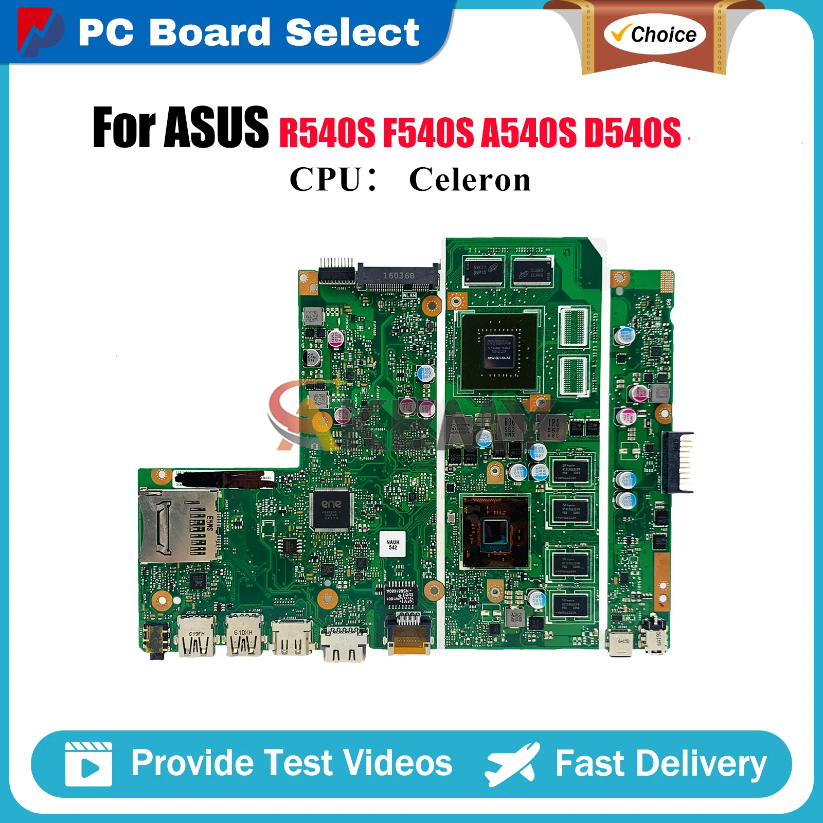 

X540SC Laptop Motherboard For ASUS VivoBook A540S F540S R540S X540SC X540S D540S Mainboard With Celeron CPU 100% tests OK stk