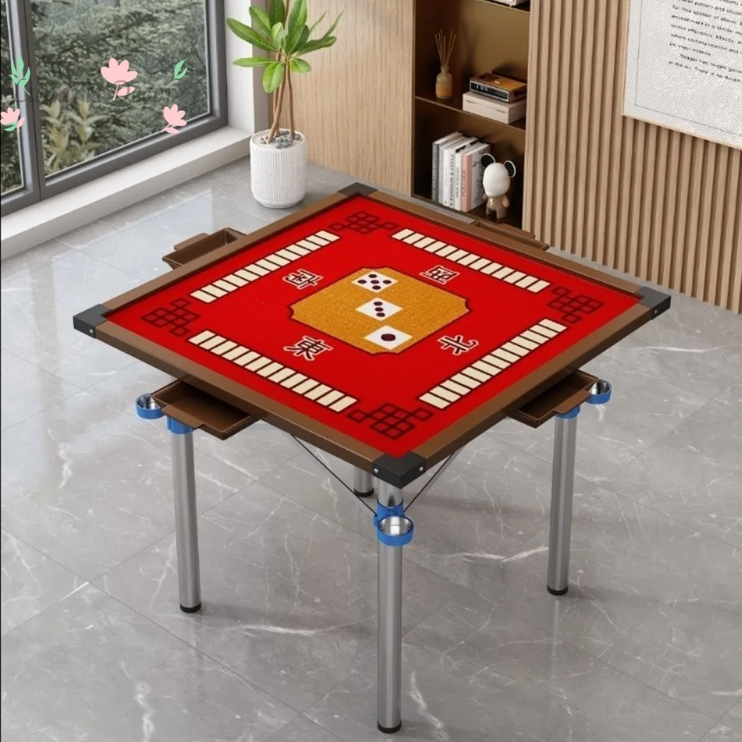 Silent mahjong table with drawers Household folding chess and card table Dormitory card player rubbing mahjong simple manual