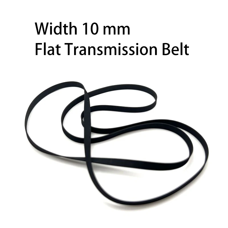 1Pcs Width 10mm Flat Transmission Belt For LP Vinyl Record Player Phonograph Turntable Cassette Tape Recorder Drive Belt