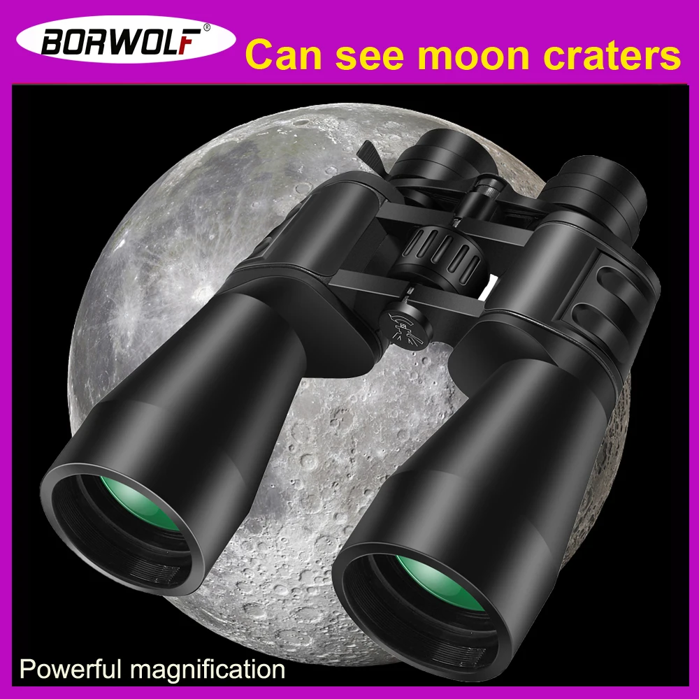 BORWOLF 10-380X100  High Magnification Long Range Zoom 10-60 Times Hunting Telescope Binoculars  HD Professiona  Zoom