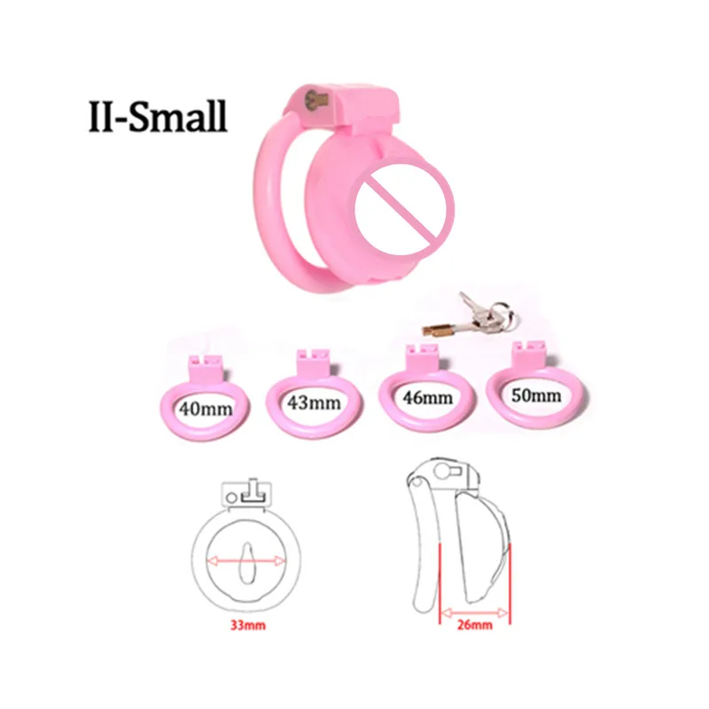 Pink pussy Lightweight Male Chastity cage Chastity Device With 4 Rings Sex toys for Couples