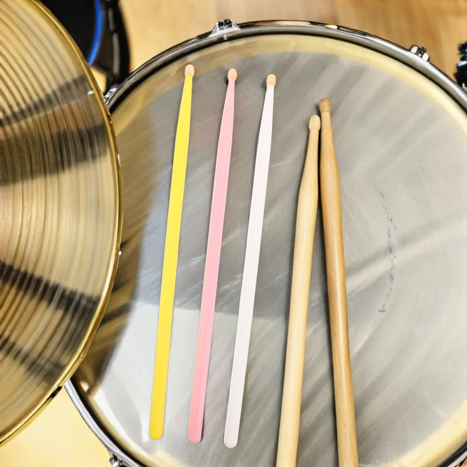 3-pares-de-baquetas-de-madeira-de-bordo-coloridas-5a-tamanho-padrao-para-pratica-de-bateria-apresentacoes-estudantes-e-bateristas-rosa-branco-amarelo-musical