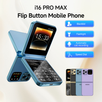 SERVO i16 Pro Max Flip Mobile Phone Four SIM Standby Magic Voice Call Recording Flashlight FM 2G GSM Foldable Cellphones Type-C